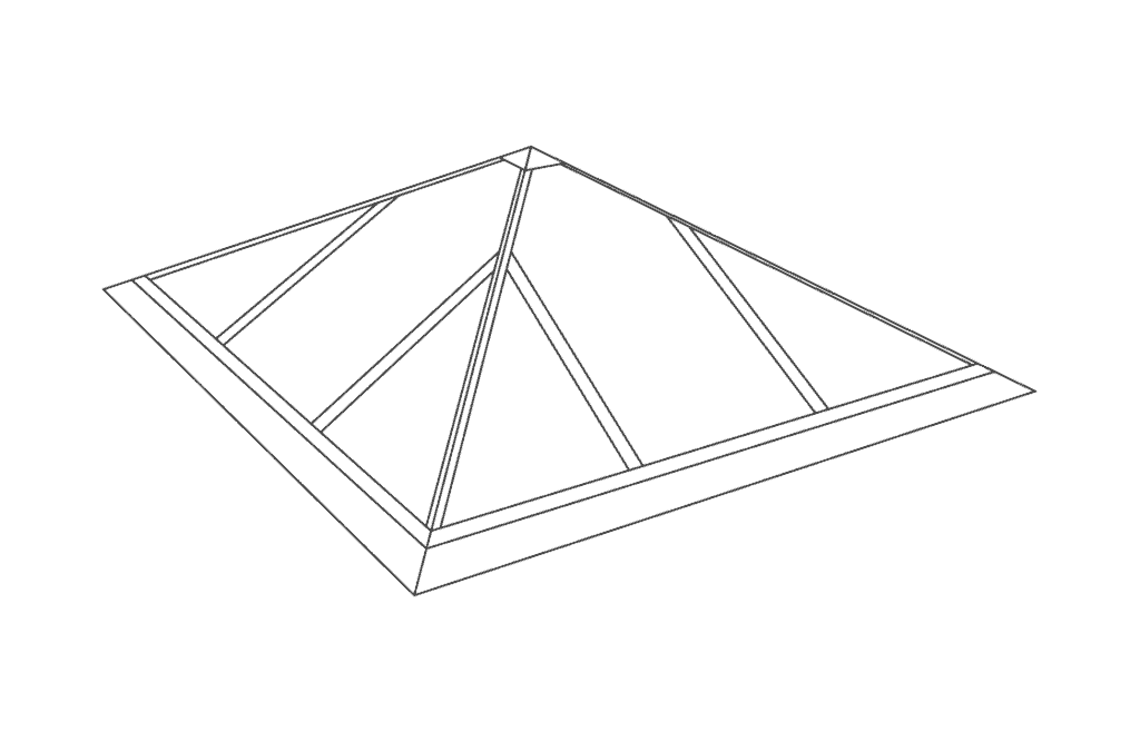 Structural Pyramid Square Skylight