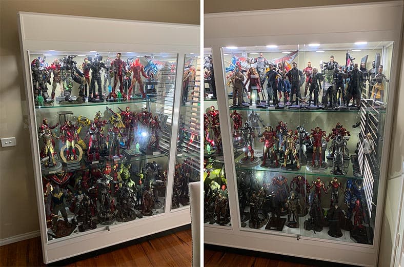 Custom made plastic superhero figurine display case